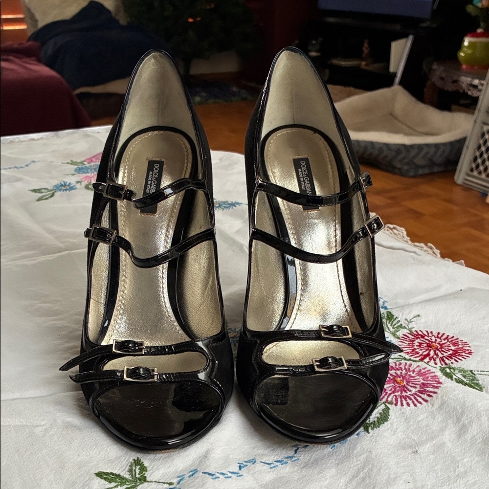 Dolce & Gabbana Black Patent Heels